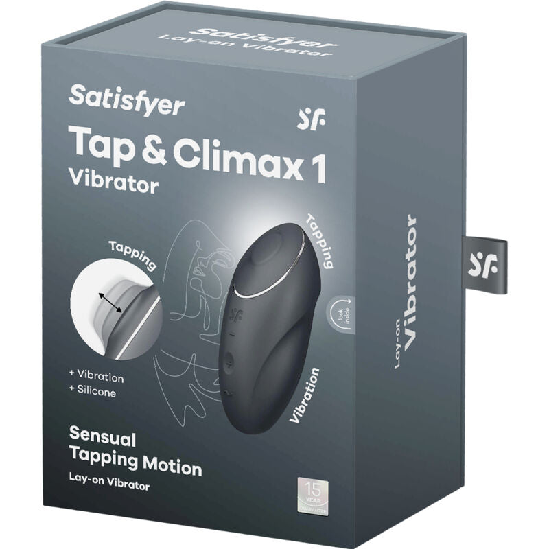 SATISFYER - TAP & CLIMAX 1 VIBRATEUR LAY-ON GRIS