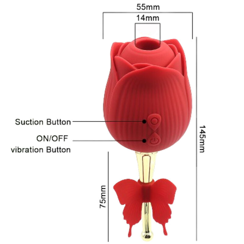 ARMONY - PAPILLON FLEUR SUCTION ROUGE