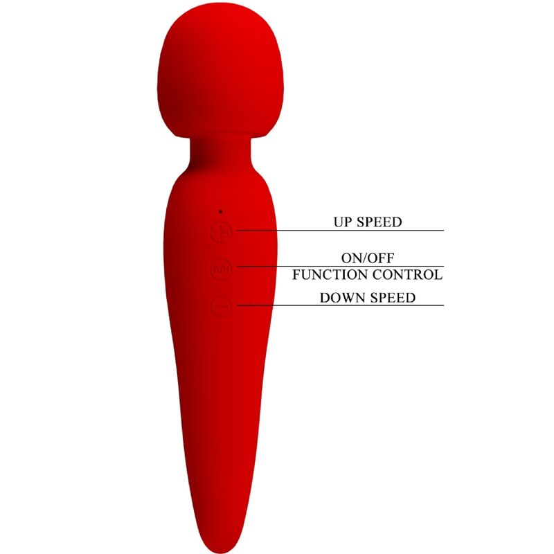 Vibromasseur Wand Meredith Étanche 7 Vibrations 5 Vitesses - Pretty Love