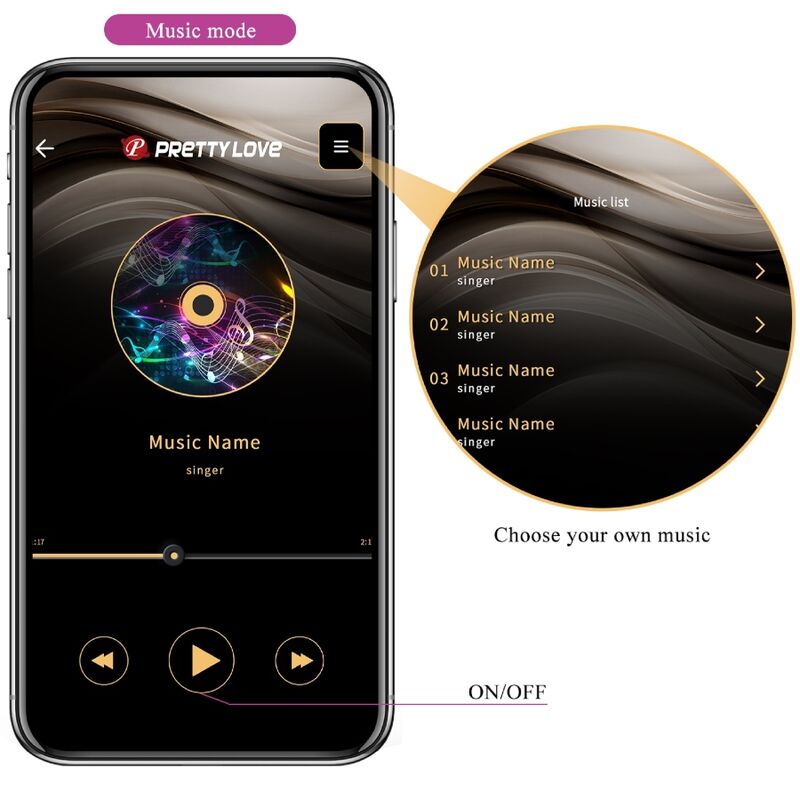Elvira kegel balls app télécommande violet