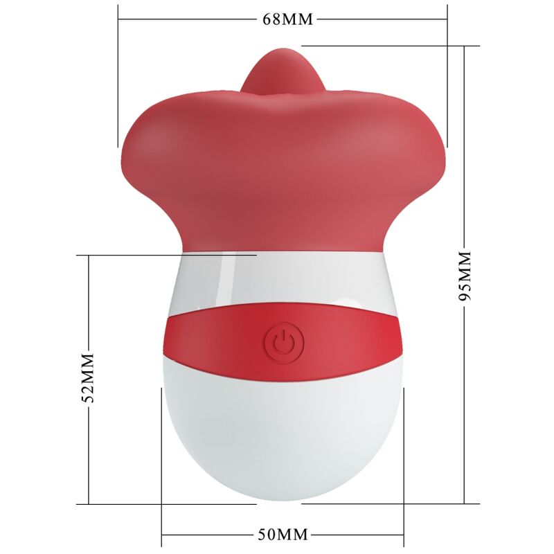 Mina stimulateur de langue rouge clair