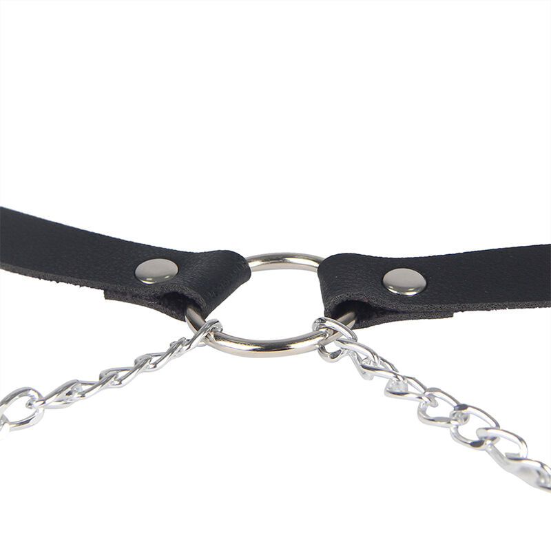 Harnais ceinture cuir noir taille unique