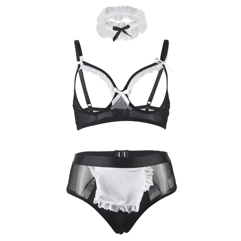 Costume Servante Sexy Bicolore Noir et Blanc 2 Tailles - Subblime