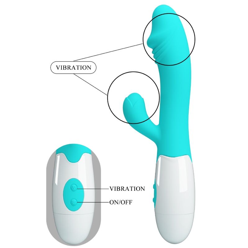 PRETTY LOVE - VIBRATEUR SNAPPY G-SPOT VERT AQUA