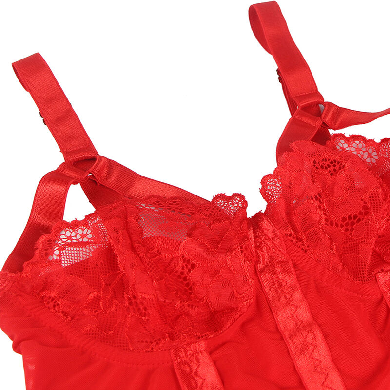 Body Teddy Dentelle Brides Poitrine Jarretière Intégrée - Subblime