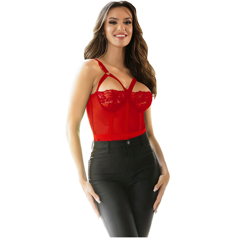 Body Teddy Dentelle Brides Poitrine Jarretière Intégrée - Subblime