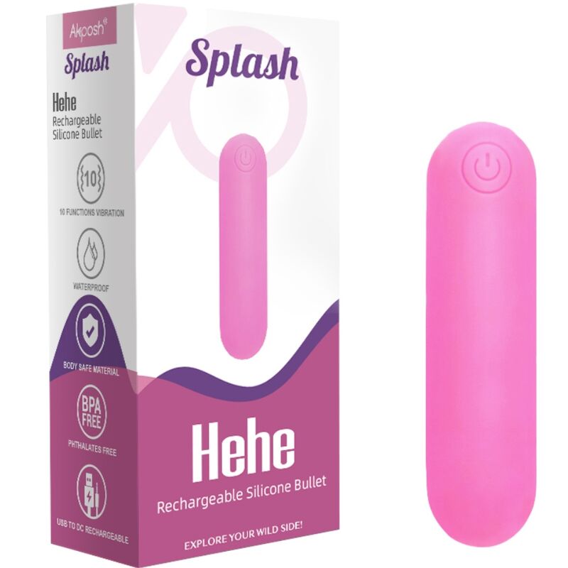 Vibromasseur Bullet Splash Haha - 10 Modes Silicone Étanche - Armony