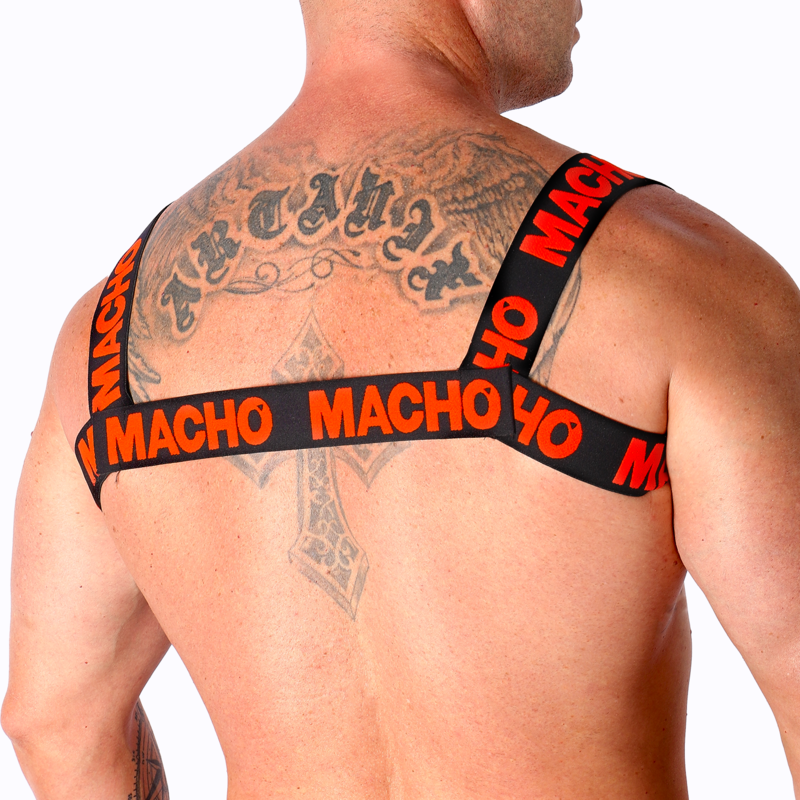 Harnais Double Élastique Homme Avant et Arrière - Taille Unique - Macho
