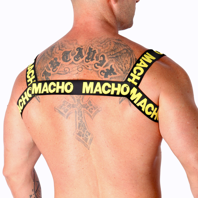 Harnais Double Élastique Homme Avant et Arrière - Taille Unique - Macho