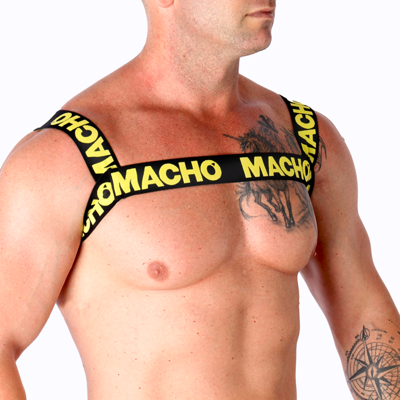Harnais Double Élastique Homme Avant et Arrière - Taille Unique - Macho