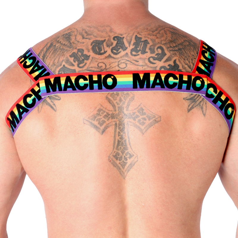 Harnais Double Élastique Homme Avant et Arrière - Taille Unique - Macho