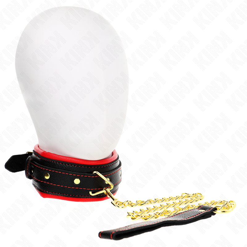 Collier BDSM Cuir Éponge Bracelet Réglable 37-54 cm - Kink
