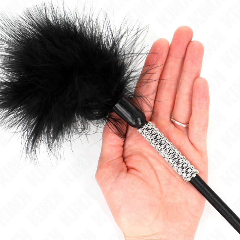 Plumeau Érotique Manche Strass Plumes Douces - Kink