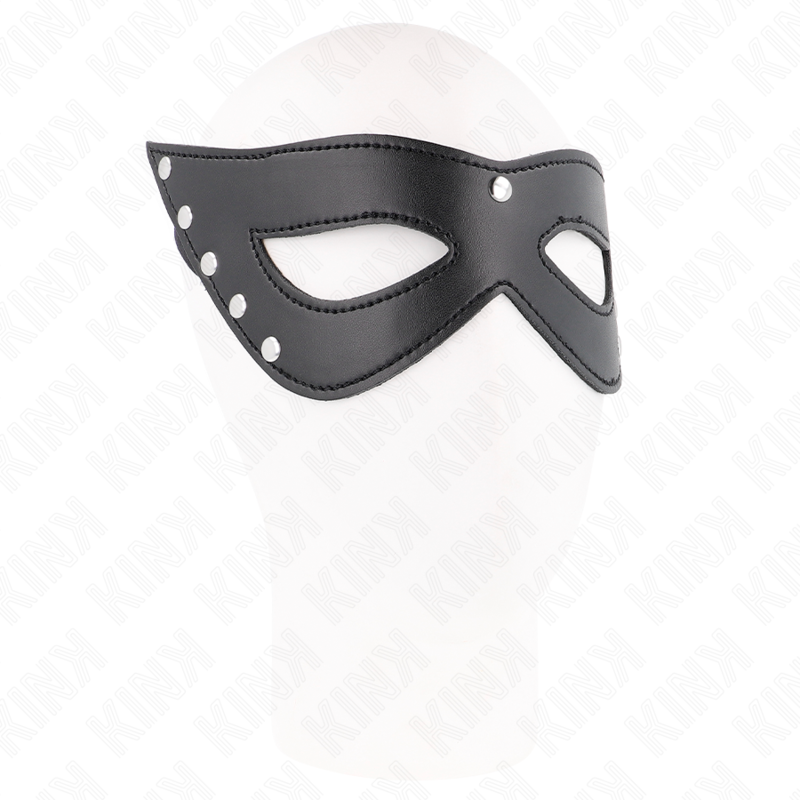Masque BDSM Yeux Rivets Métalliques Cuir Synthétique - Kink