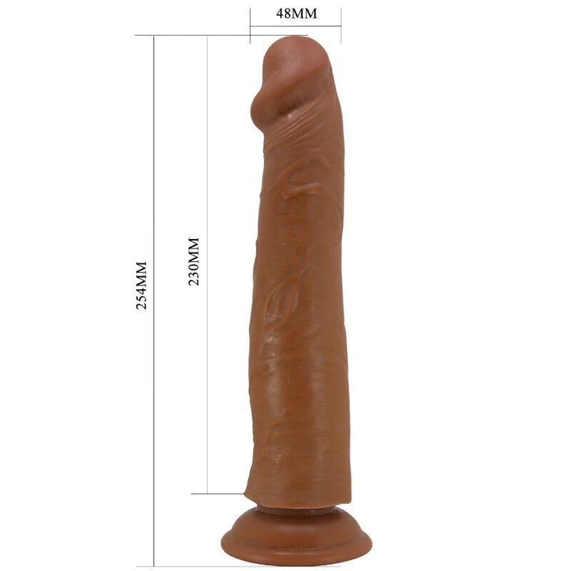 Gode Ventouse Réaliste Sharife 25 cm Peau Coulissante - TPR - Pretty Love