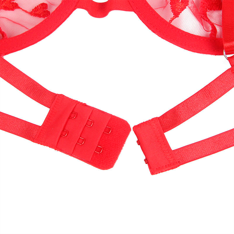 Ensemble Lingerie 3 Pièces Imprimé Soutien-Gorge String Porte-Jarretelles - Subblime
