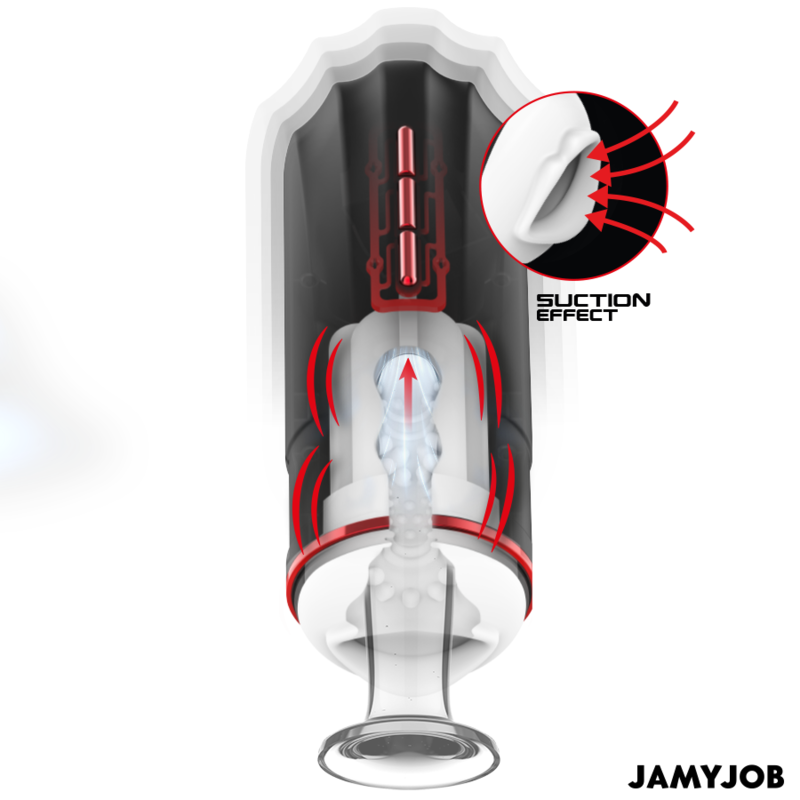 JAMYJOB - MASTURBATEUR BUCCAL AUTOMATIQUE MEGABITE 5 MODES D'ONDES STIMULANTES ET DE VIBRATIONS