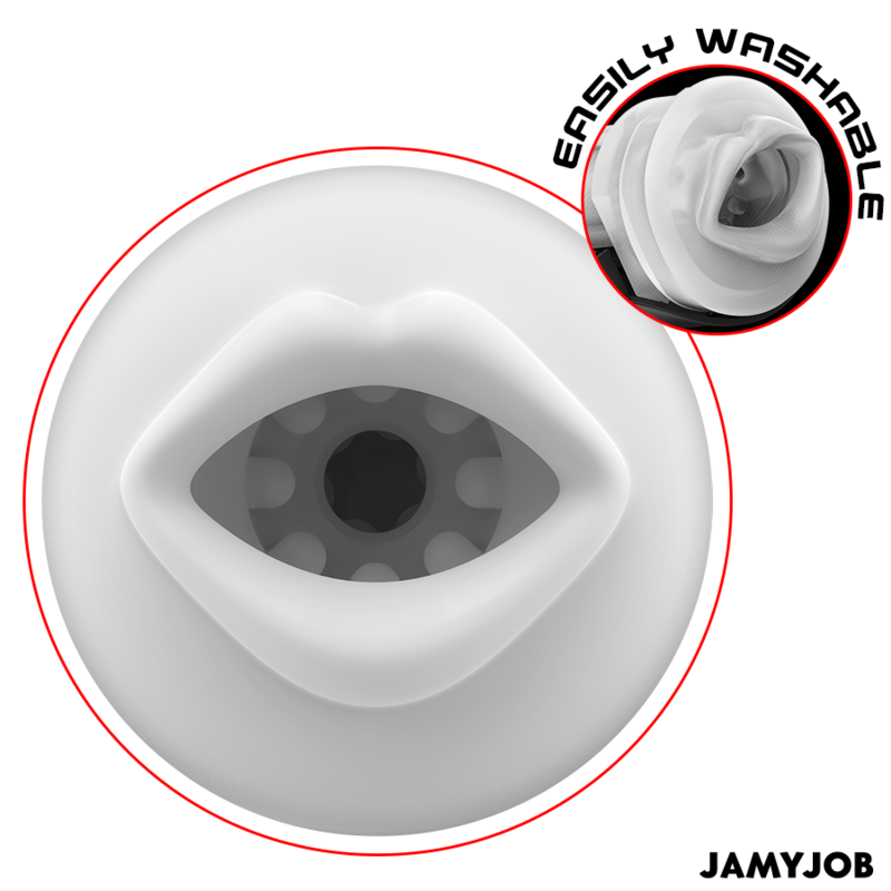 JAMYJOB - MASTURBATEUR BUCCAL AUTOMATIQUE MEGABITE 5 MODES D'ONDES STIMULANTES ET DE VIBRATIONS
