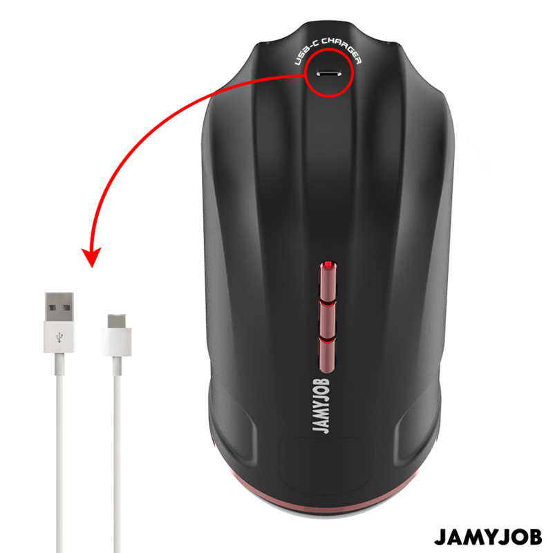 JAMYJOB - MASTURBATEUR BUCCAL AUTOMATIQUE MEGABITE 5 MODES D'ONDES STIMULANTES ET DE VIBRATIONS