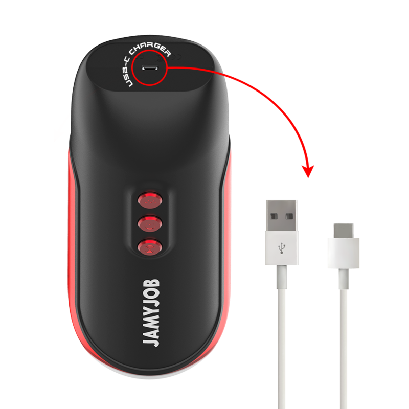 JAMYJOB - MASTURBATEUR BUCCAL AUTOMATIQUE BLAZE 5 MODES ONDES STIMULANTES ET VIBRATIONS