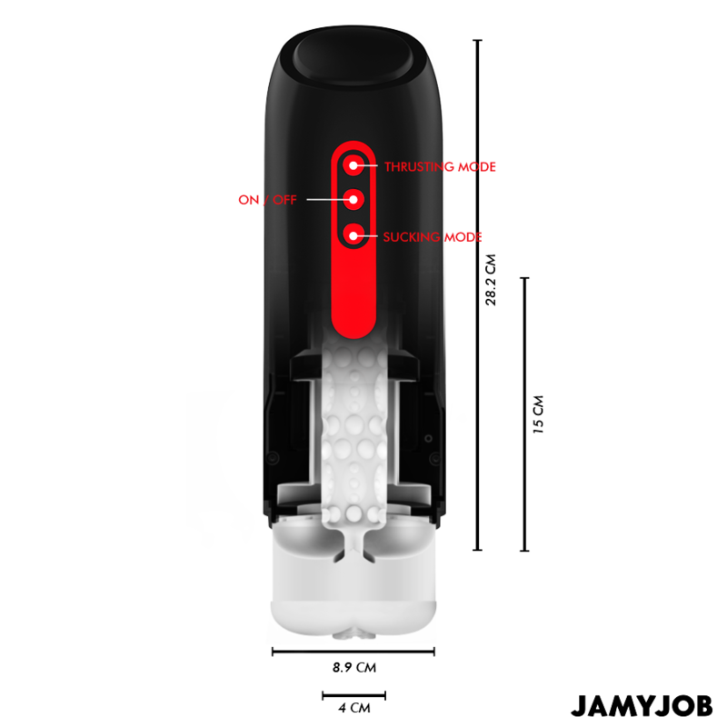JAMYJOB - MASTURBATEUR VAGIN AUTOMATIQUE PHANTOM 5 MODES D'ASPIRATION ET DE POUSSE