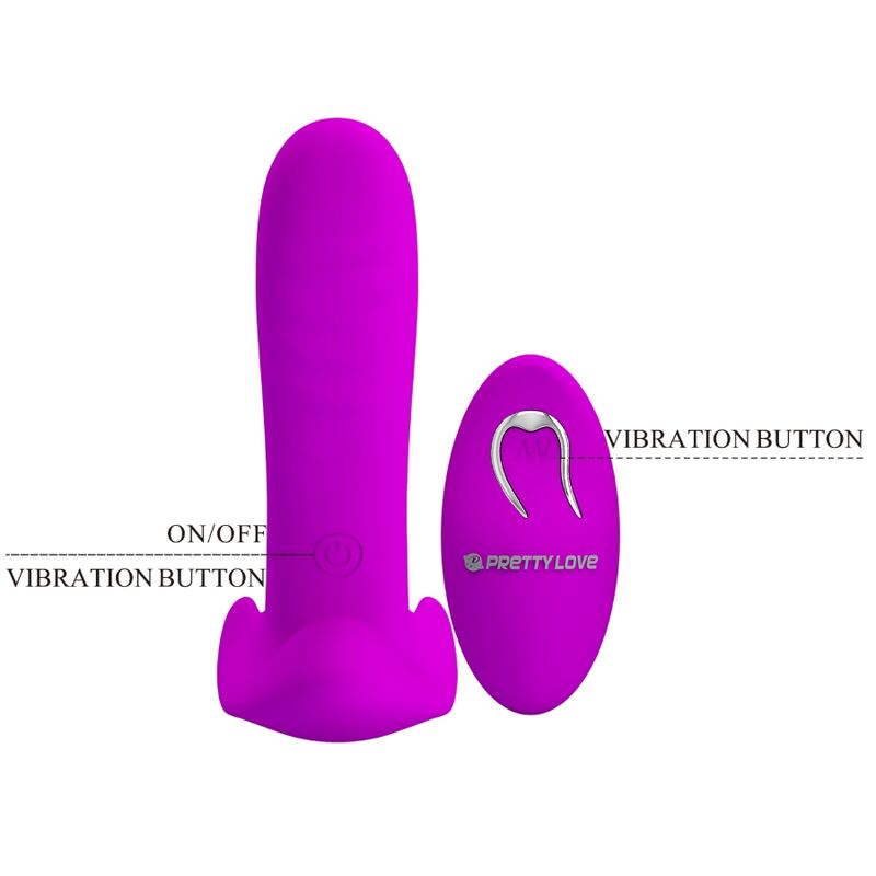 PRETTY LOVE - MASSEUR & VIBRATEUR 12 VIBRATIONS TÉLÉCOMMANDE VIOLET