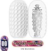 PRETTY LOVE - COQUETTISH BALLS MASTURBATEUR HOMME EN SILICONE BLANC
