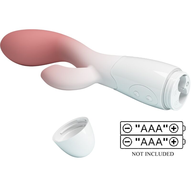 PRETTY LOVE - VIBRATEUR POINT G LUMINEUX + STIMULATEUR DE CLITORIS 30 VIBRATIONS ROSE