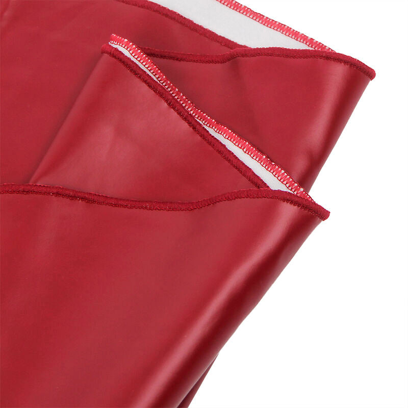 SUBBLIME - 955403 ROBE À BRETELLES EN CUIR BORDEAUX L/XL