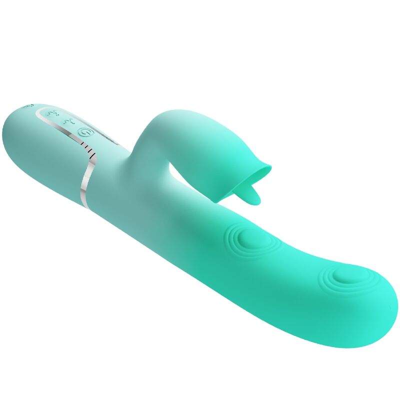 PRETTY LOVE - VIBRATEUR LAPIN MULTIFONCTION GIGI VERT AQUA
