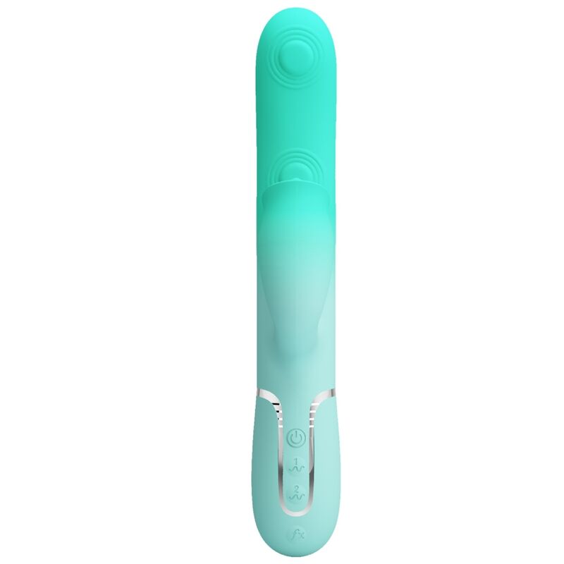PRETTY LOVE - VIBRATEUR LAPIN MULTIFONCTION GIGI VERT AQUA