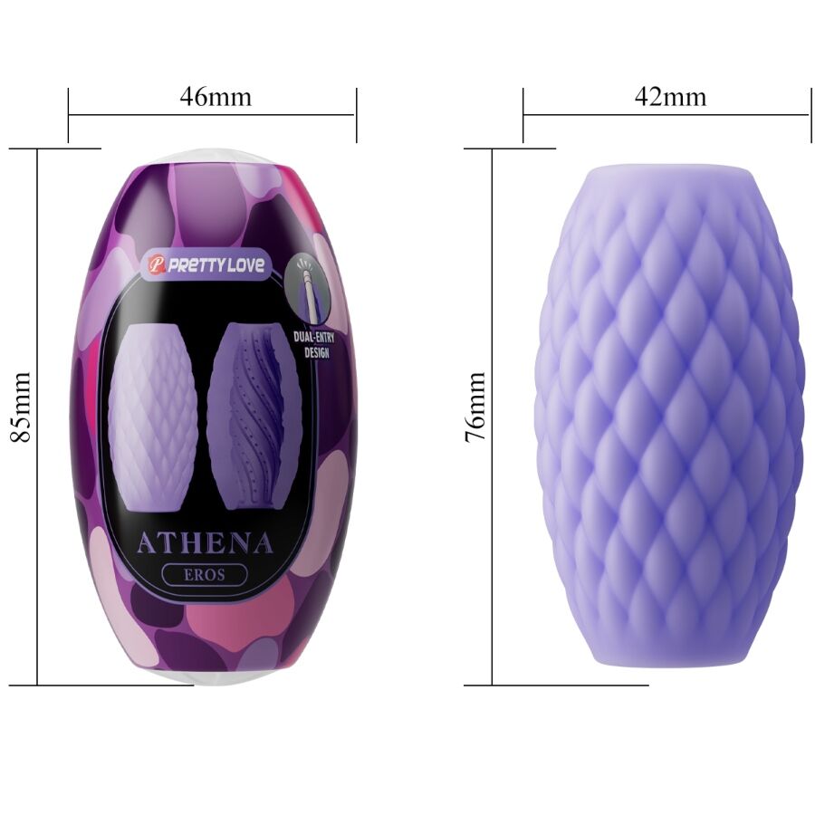 PRETTY LOVE - MASTURBATEUR POUR HOMME EN SILICONE ATHENA EROS VIOLET