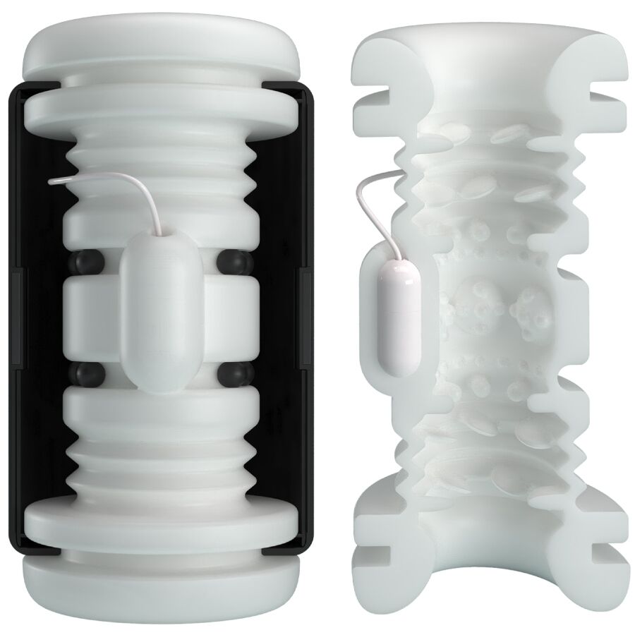 PRETTY LOVE - MASTURBATEUR POUR HOMME DJ GIRL AVEC VIBRATION 5 RÉGLAGES NEGRO