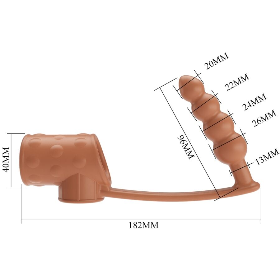 Cockring avec Plug Anal Intégré Souple Étanche - Pretty Love