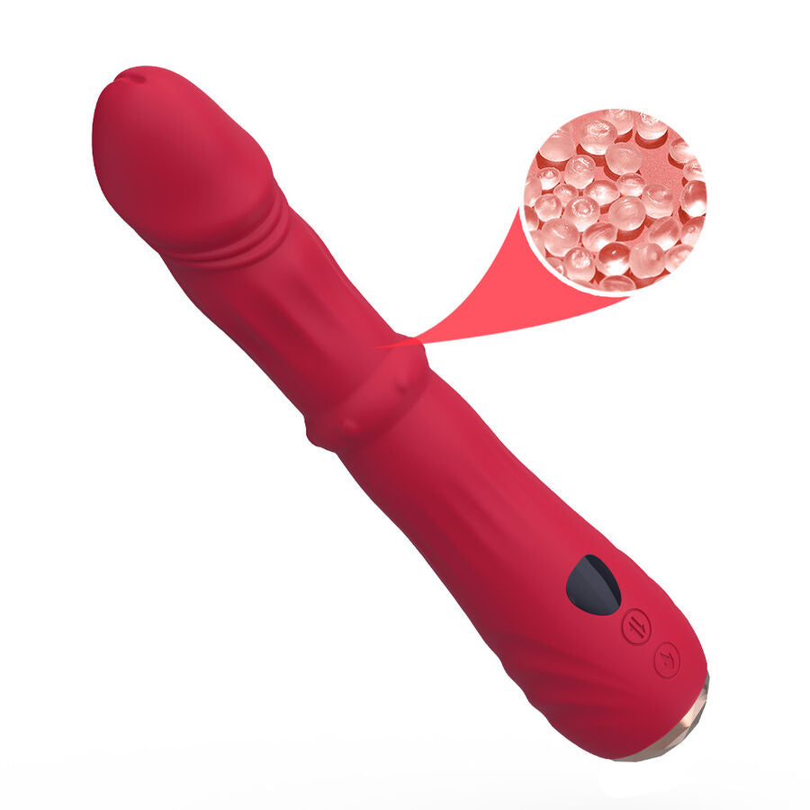 ARMONY - DILDO VIBRATEUR POINT A THERMO-RÉGLABLE ROUGE