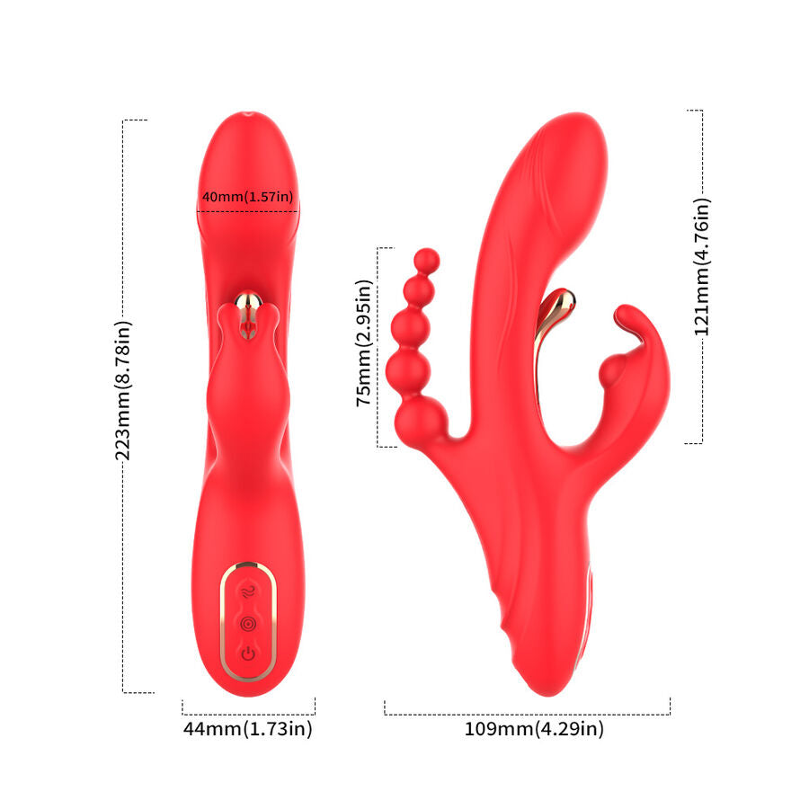 ARMONY - STIMULATEUR DE POINT G ET DE CLITORIS VIBRATEUR ROUGE