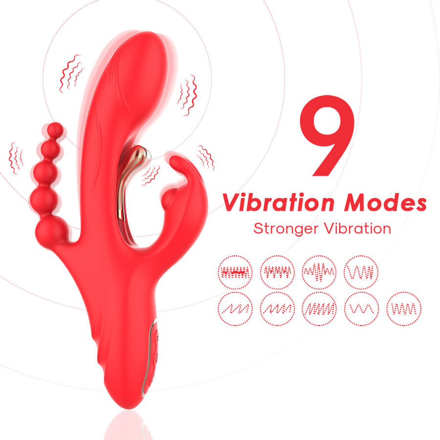 ARMONY - STIMULATEUR DE POINT G ET DE CLITORIS VIBRATEUR ROUGE
