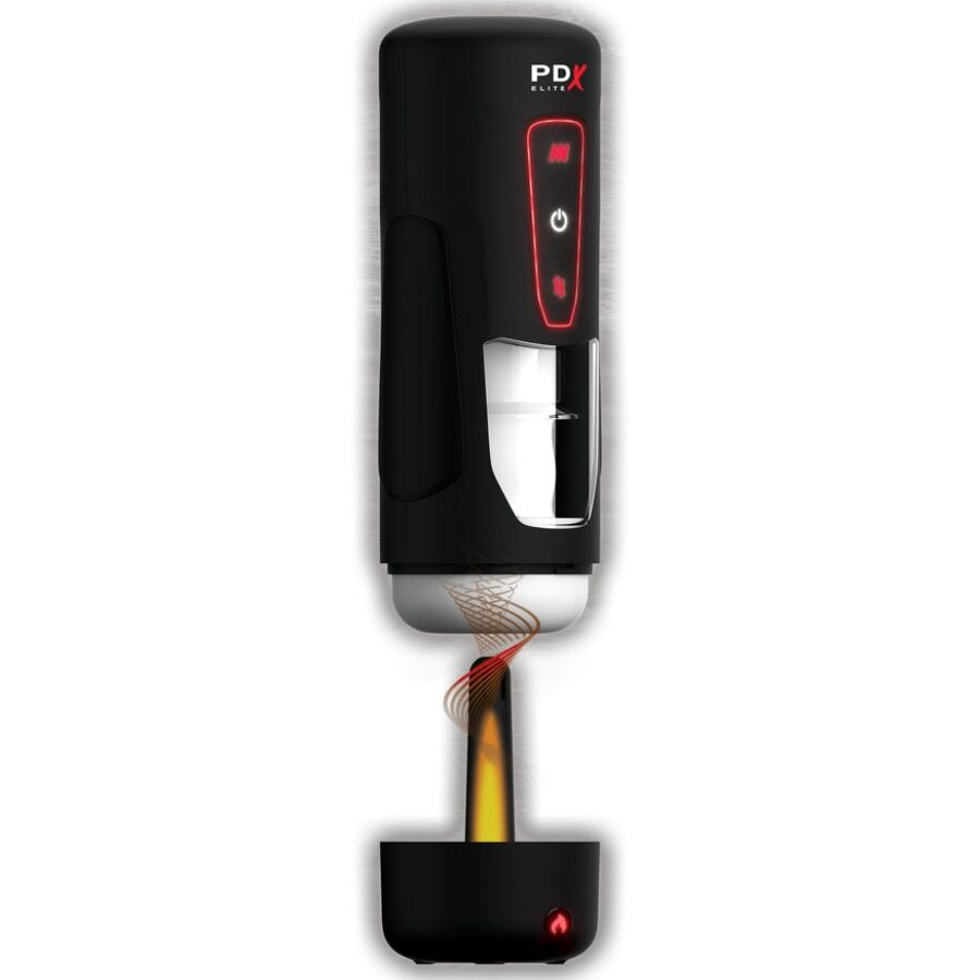 PDX ELITE - MASTURBATEUR AUTOMATIQUE MILK ME HOTTER AVEC VIBRATION À EFFET DE POUSSÉE ET DE CHALEUR