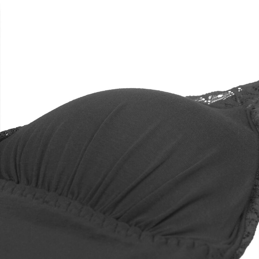 SUBBLIME - TEDDY DÉTAIL DENTELLE FLORALE NOIR L/XL