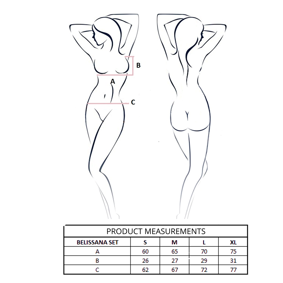 PASSION - ENSEMBLE SOUTIEN-GORGE + STRING BELISSANA NOIR L/XL