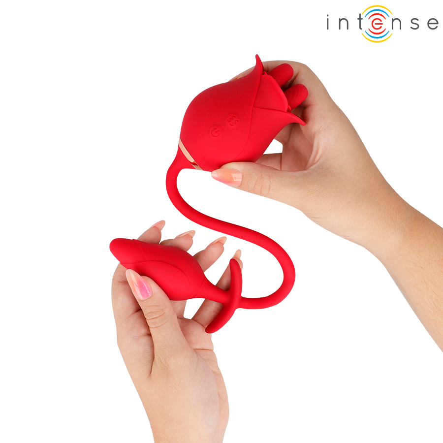 INTENSE - MELANIE DOUBLE STIMULATEUR DE CLITORIS AVEC LANGUE EN ZIGZAG