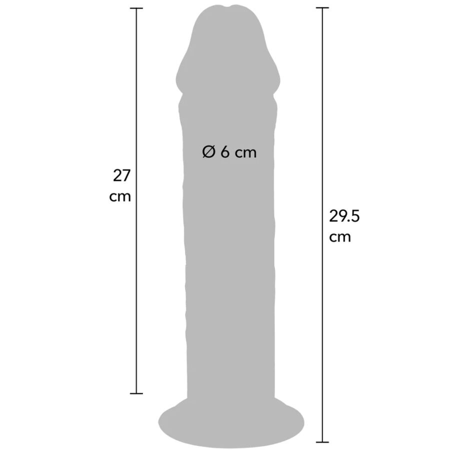 GET REAL - PÉNIS DE LUXE ÉPAIS DOUBLE DENSITÉ EN TPE 29,5 CM
