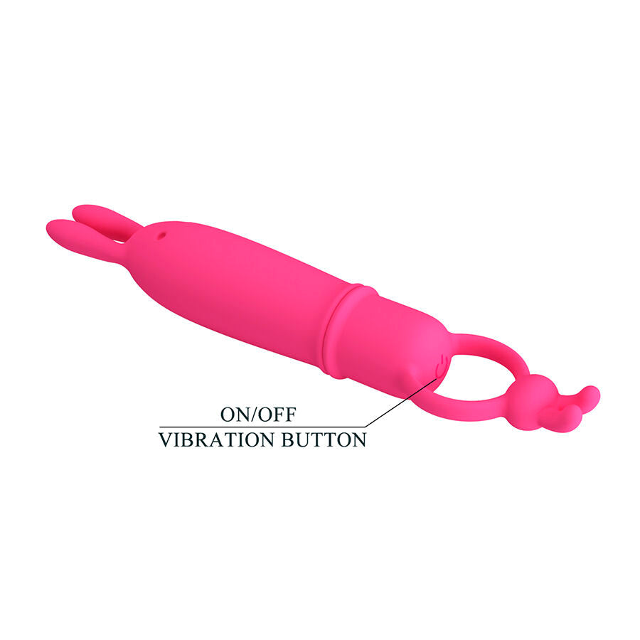 Vibromasseur Rabbit Delia Silicone Anneau de Maintien 10 Modes - Pretty Love