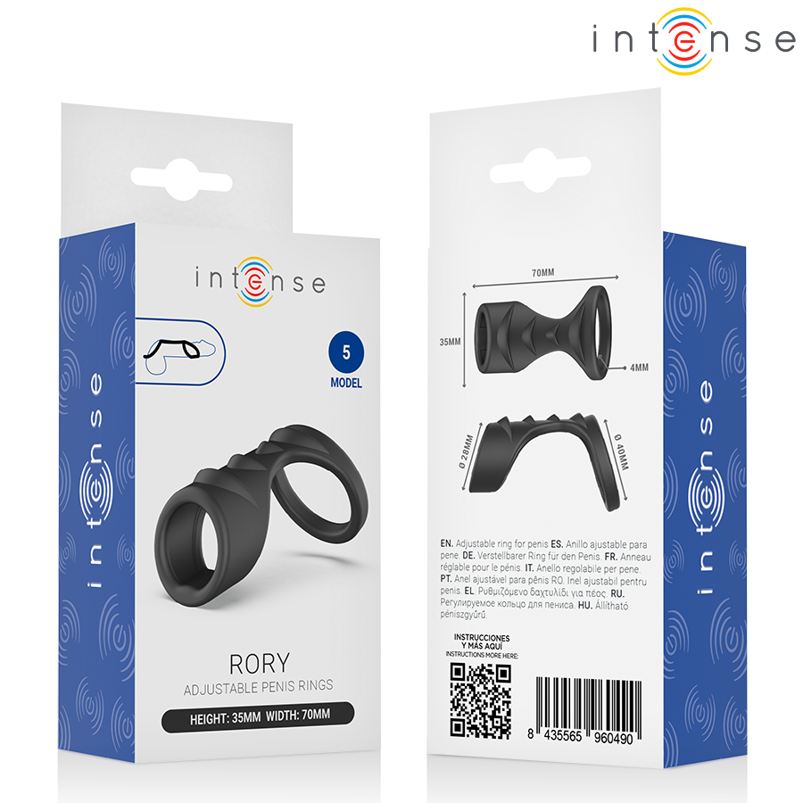 Cockring Texturé Rory Incurvé Souple Modèle 5 - Intense