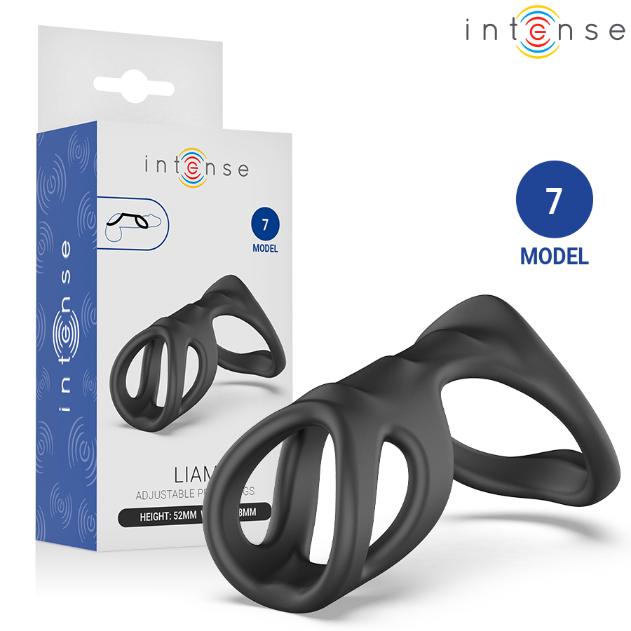 Cockring Double Anneau Liam avec Extension Stimulante Flexible - Intense