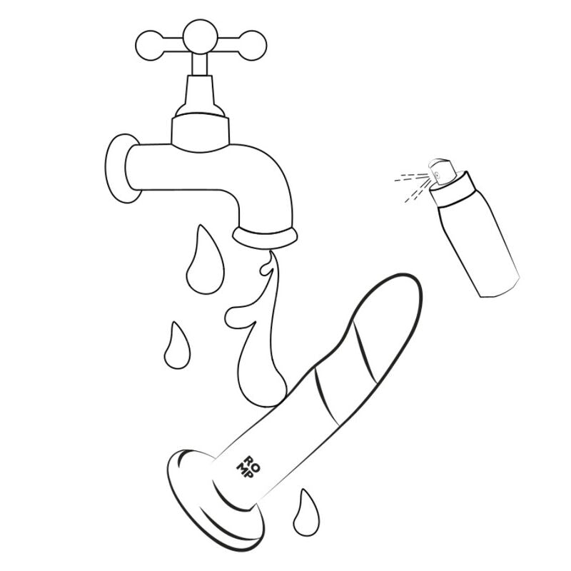 Gode Ventouse Piccolo Silicone Incurvé Point G & P 14 cm - Romp