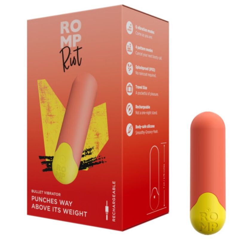 Œuf Vibrant Riot Multifonction Rechargeable Étanche Stimulation Externe - Romp
