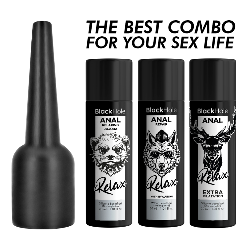 Applicateur de Lubrifiant Anal Seringue - 2 Tailles - Black Hole