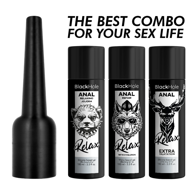 Applicateur de Lubrifiant Anal Seringue - 2 Tailles - Black Hole
