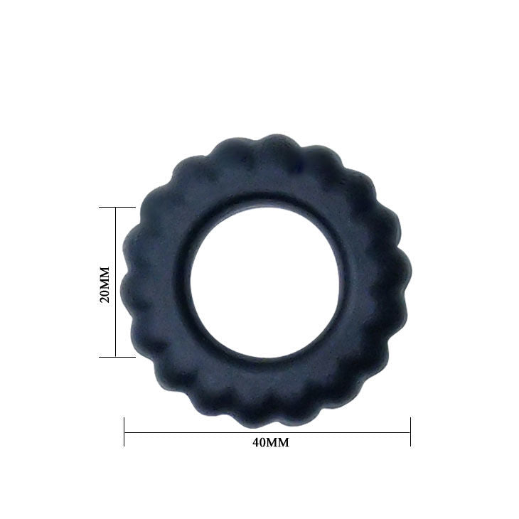 Cockring titan noir 2 cm